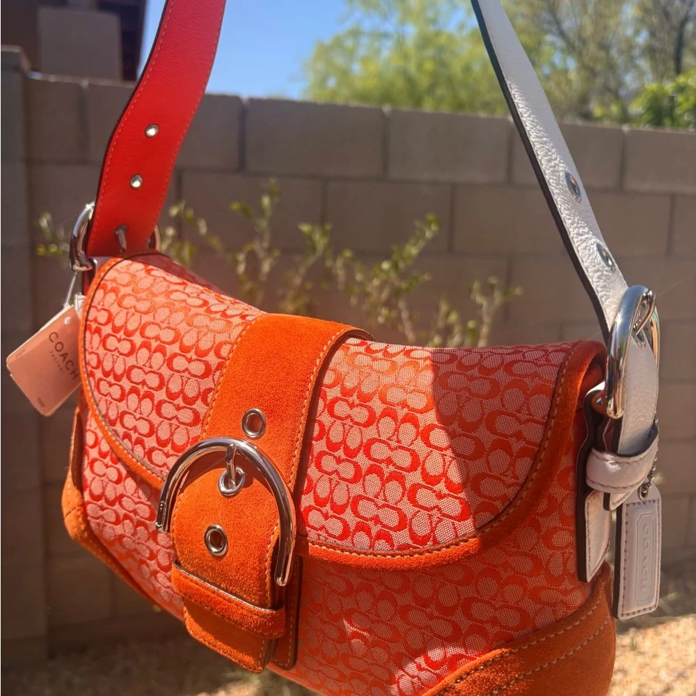 NWT Vintage Coach Orange Women's Bag - Picture 3 of 8